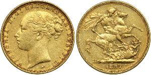 1 Sovereign Ôstralie (1788 - 1939) Or Victoria (1819 - 1901)