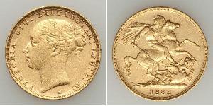 1 Sovereign Ôstralie (1788 - 1939) Or Victoria (1819 - 1901)