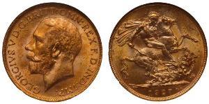 1 Sovereign Ôstralie (1788 - 1939) Or George V (1865-1936)