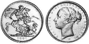 1 Sovereign Ôstralie (1788 - 1939) Or Victoria (1819 - 1901)