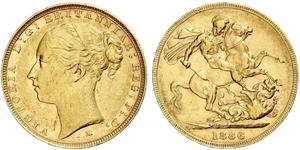 1 Sovereign Ôstralie (1788 - 1939) Or Victoria (1819 - 1901)