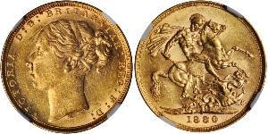 1 Sovereign Ôstralie (1788 - 1939) Or Victoria (1819 - 1901)