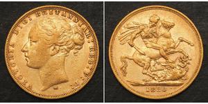 1 Sovereign Australia (1788 - 1939) Oro Vittoria (1819 - 1901)