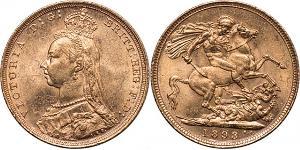 1 Sovereign Australia (1788 - 1939) Oro Vittoria (1819 - 1901)