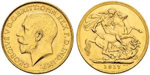 1 Sovereign Canadá Oro Jorge V (1865-1936)