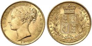 1 Sovereign Regno Unito di Gran Bretagna e Irlanda (1801-1922) Oro Vittoria (1819 - 1901)