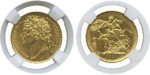 1 Sovereign Regno Unito di Gran Bretagna e Irlanda (1801-1922) Oro Giorgio IV (1762-1830)