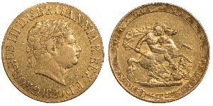 1 Sovereign Regno Unito di Gran Bretagna e Irlanda (1801-1922) / Regno Unito  Oro Giorgio III (1738-1820)