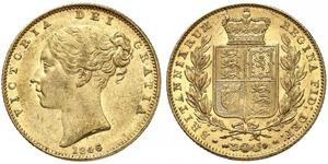 1 Sovereign Reino Unido de Gran Bretaña e Irlanda (1801-1922) Oro Victoria (1819 - 1901)