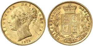 1 Sovereign Reino Unido de Gran Bretaña e Irlanda (1801-1922) Oro Victoria (1819 - 1901)