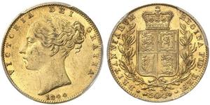 1 Sovereign Reino Unido de Gran Bretaña e Irlanda (1801-1922) Oro Victoria (1819 - 1901)