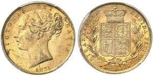 1 Sovereign Reino Unido de Gran Bretaña e Irlanda (1801-1922) Oro Victoria (1819 - 1901)