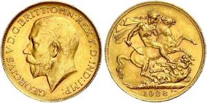 1 Sovereign Sudafrica (1910 - ) Oro Giorgio V (1865-1936)