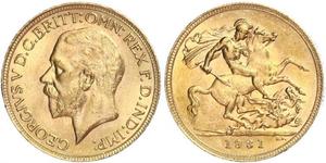 1 Sovereign Sudafrica (1910 - ) Oro Giorgio V (1865-1936)