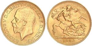 1 Sovereign 南非 (1910 - ) 金 乔治五世  (1865-1936)