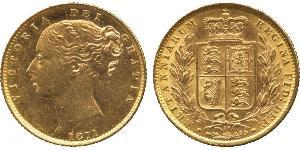 1 Sovereign 大不列颠及爱尔兰联合王国 (1801 - 1922) 金 维多利亚 (英国君主)
