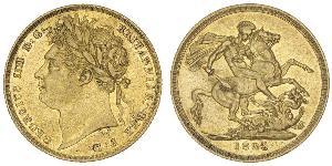 1 Sovereign 大不列颠及爱尔兰联合王国 (1801 - 1922) 金 喬治四世 (1762-1830)