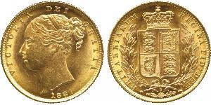 1 Sovereign 大不列颠及爱尔兰联合王国 (1801 - 1922) 金 维多利亚 (英国君主)