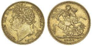 1 Sovereign 大不列颠及爱尔兰联合王国 (1801 - 1922) 金 喬治四世 (1762-1830)