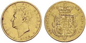 1 Sovereign 大不列颠及爱尔兰联合王国 (1801 - 1922) 金 喬治四世 (1762-1830)