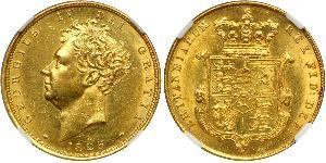 1 Sovereign 大不列颠及爱尔兰联合王国 (1801 - 1922) 金 喬治四世 (1762-1830)