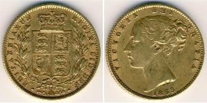 1 Sovereign 大不列颠及爱尔兰联合王国 (1801 - 1922) 金 维多利亚 (英国君主)