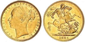 1 Sovereign 澳大利亚 金 维多利亚 (英国君主)