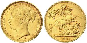 1 Sovereign 澳大利亚 金 维多利亚 (英国君主)