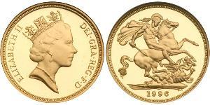 1 Sovereign 英国 金 伊丽莎白二世 (1926-2022)