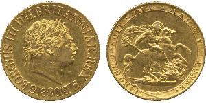 1 Sovereign 英国 / 大不列颠及爱尔兰联合王国 (1801 - 1922) 金 喬治三世 (1738-1820)