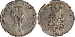 1 Speciedaler Данія Срібло Фредерик VI, король Данії (1768 -1839)