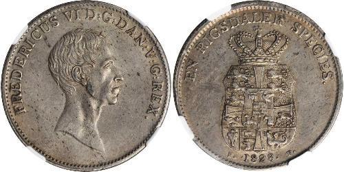 1 Speciedaler Данія Срібло Фредерик VI, король Данії (1768 -1839)