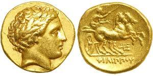 1 Stater 馬其頓王國 (808 BC - 168 BC) 金 Philip II of Macedon (382 BC - 336 BC)