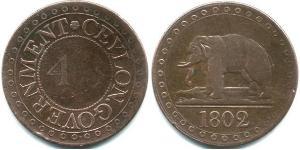 1 Stiver Sri Lanka (1948 - ) / Reino de Gran Bretaña (1707-1801) / Reino Unido de Gran Bretaña e Irlanda (1801-1922) Cobre 