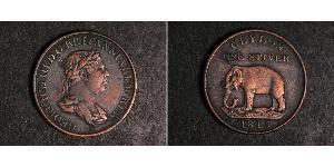 1 Stiver Sri Lanka / Reino Unido de Gran Bretaña e Irlanda (1801-1922) Cobre Jorge III (1738-1820)