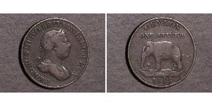 1 Stiver Sri Lanka / Vereinigtes Königreich von Großbritannien und Irland (1801-1922) Kupfer Georg III (1738-1820)