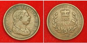 1 Stiver Vereinigtes Königreich von Großbritannien und Irland (1801-1922) Kupfer Georg III (1738-1820)