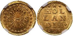 1 Stiver Provincias Unidas de los Países Bajos (1581 - 1795) Oro 