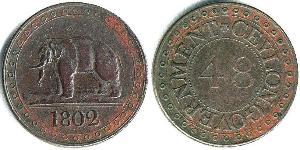 1 Stiver Sri Lanka/Ceylon / 大不列顛王國 (1707 - 1800) / 大不列颠及爱尔兰联合王国 (1801 - 1922) 銅 