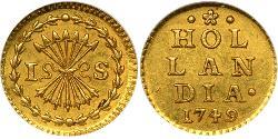 1 Stuiver Provincias Unidas de los Países Bajos (1581 - 1795) Oro 