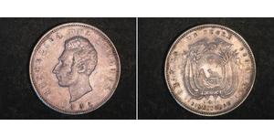 1 Sucre Ecuador (1830 - ) Argento Antonio José de Sucre (1795 - 1830)