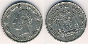 1 Sucre Ecuador (1830 - ) Copper/Nickel 