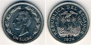 1 Sucre Ecuador (1830 - ) Níquel/Cobre 