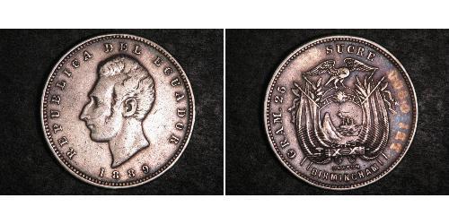 1 Sucre Ecuador (1830 - ) Silber 
