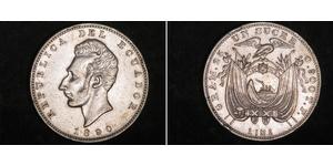 1 Sucre Ecuador (1830 - ) Silver Antonio José de Sucre (1795 - 1830)
