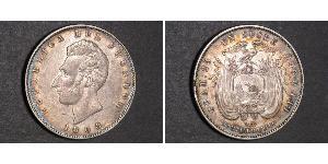 1 Sucre Ecuador (1830 - ) Silver Antonio José de Sucre (1795 - 1830)