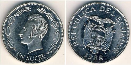 1 Sucre Ecuador (1830 - ) Steel/Nickel 