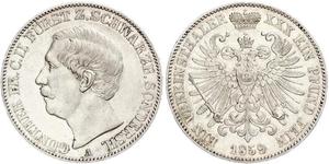 1 Taler Schwarzburgo-Sondershausen (1599-1920) Plata 