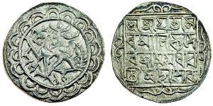 1 Tangka India Plata 