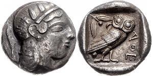 1 Tetradrachm Grèce antique (1100BC-330) Argent 